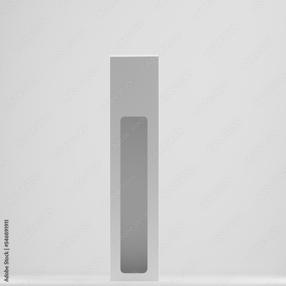 white blank box 3d rendering a front view white blank box 3d rendering a front view