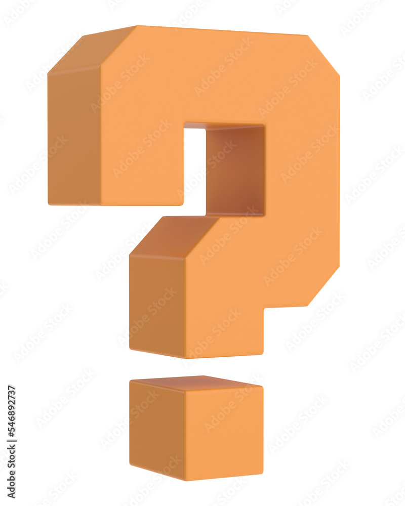 Question mark sign. 3D question mark.