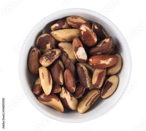Bowl with Brazil nuts and transparent background png