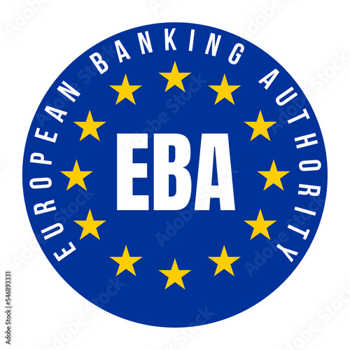 EBA, European banking authority symbol icon photo
