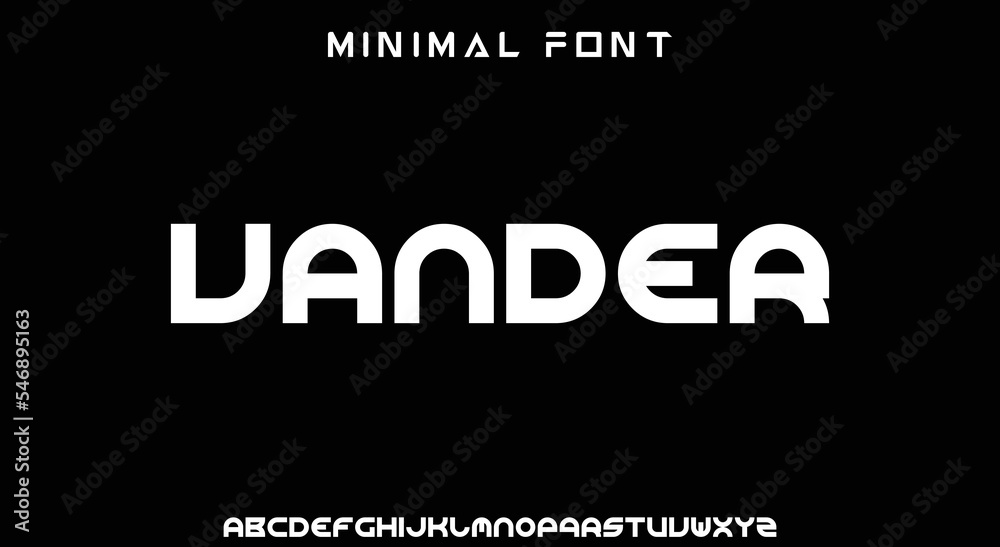 VANDER Abstract modern urban alphabet fonts. Typography sport, simple ...