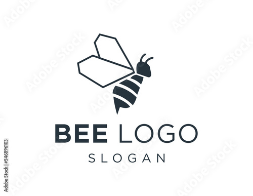 Logo design about honey bee on a white background. created using the CorelDraw application.