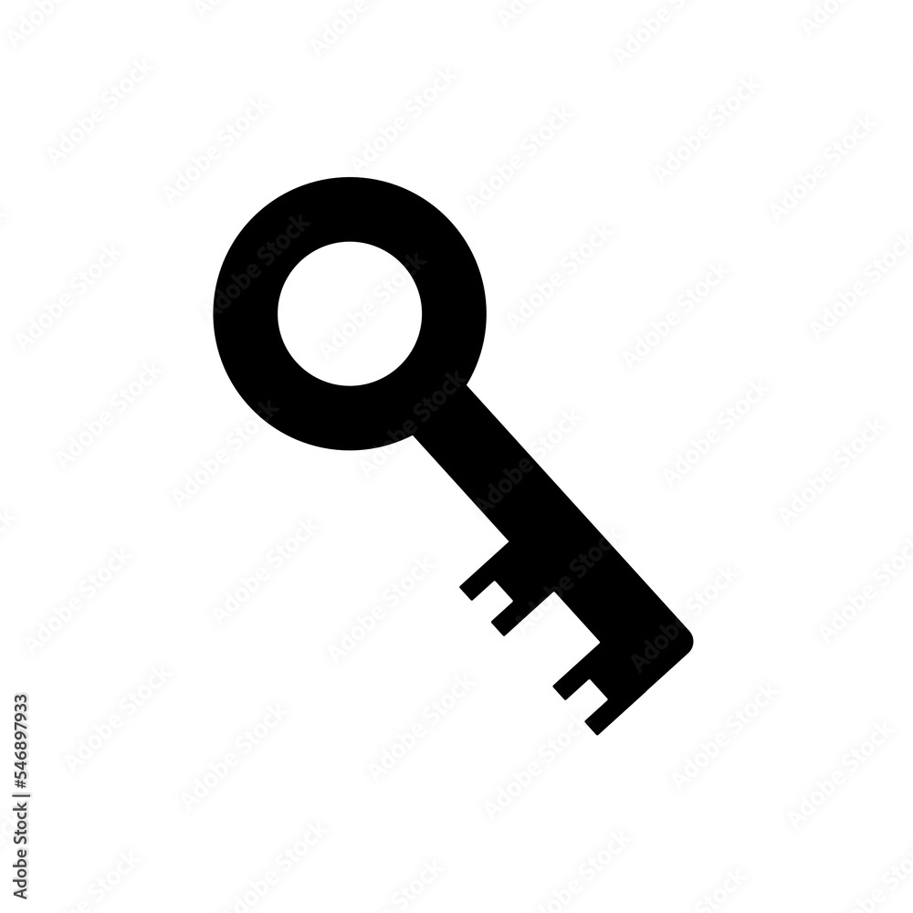 Key symbol, web and computer icon. Key icon symbol vector. on white background editable Key symbol, web and computer icon. Key icon symbol vector. on white background editable