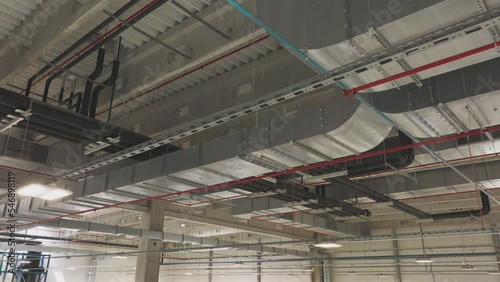 Heating and maintaining the temperature in a room with high ceilings. Hvac, powerful heater and lighting