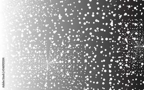 Abstract black background with white specks. Water drops on a glass