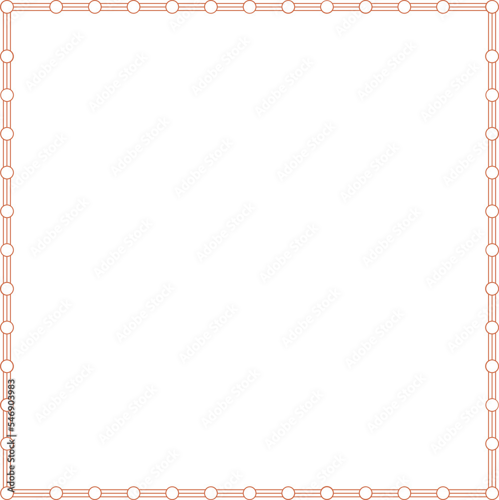 Naklejka premium Circle pattern design with a square border frame