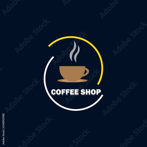 Cafe business logo effect design