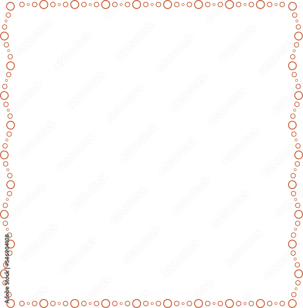 Naklejka premium Circle pattern design with a square border frame