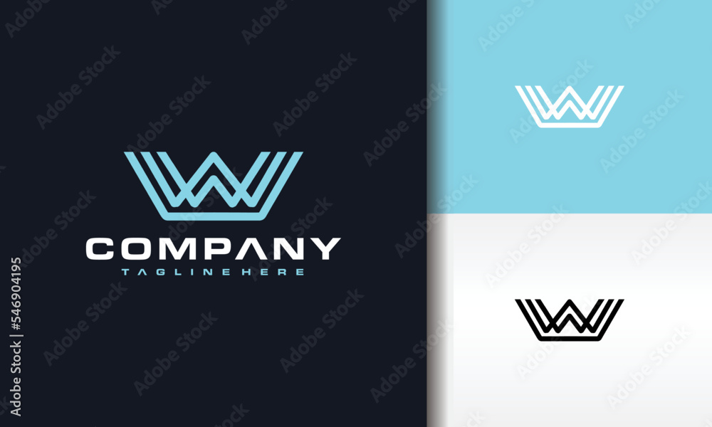 initial letter W logo