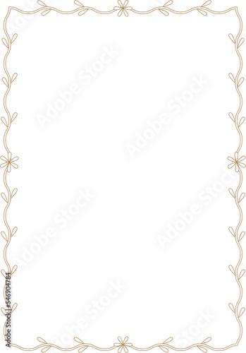 Leaf and flower pattern design with a rectangle border frame.