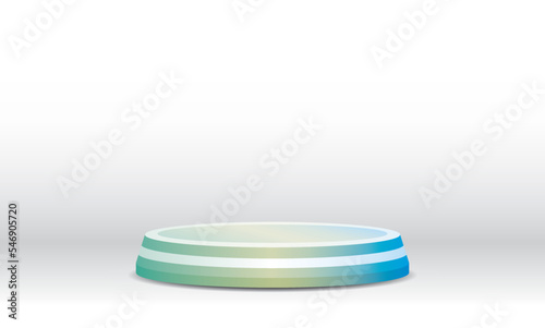 futuristic gradient display podium 3d illustration vector for putting object