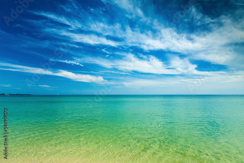 Sihanoukville beach with beautiful sky cloudscape, Cambodia