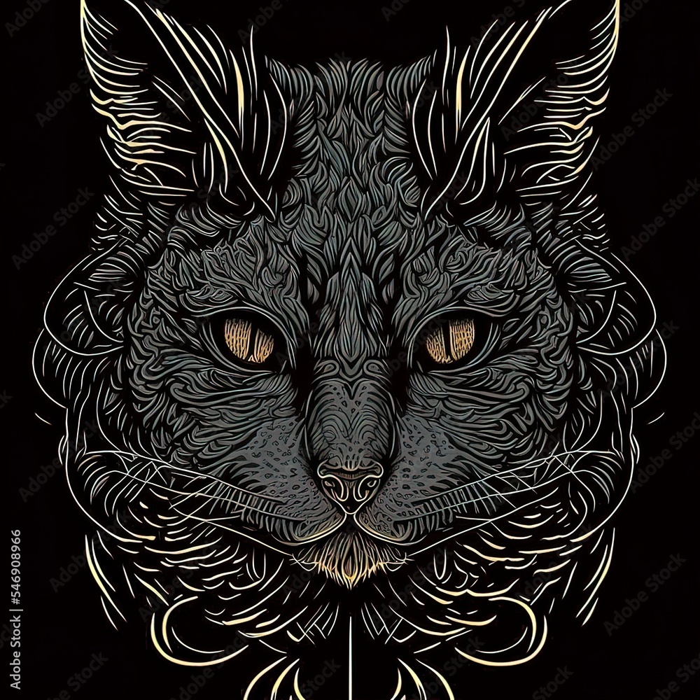 Cat Silhouette Illustration Cat Silhouette Illustration