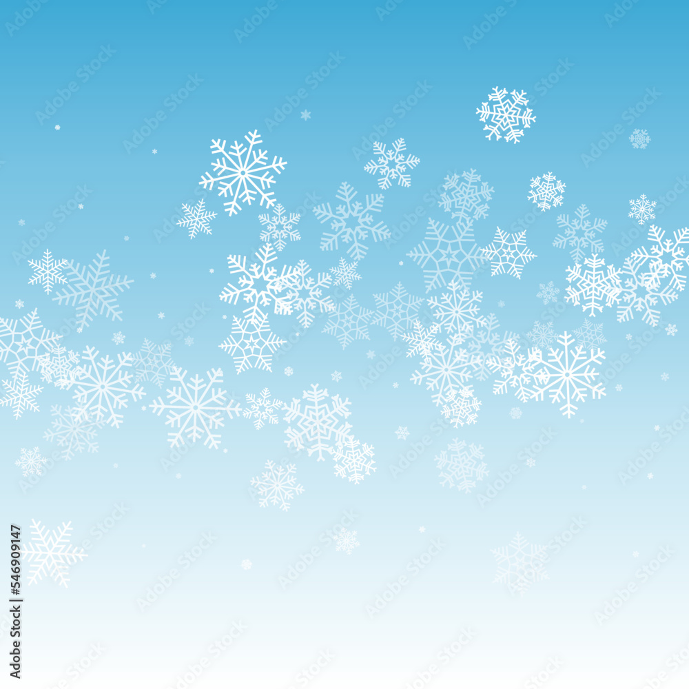 Gray Snowflake Vector Blue Background. Abstract Gray Snowflake Vector Blue Background. Abstract