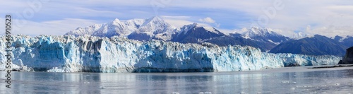 Panoramic shot of the Hubbard Glacier in Alaska photo