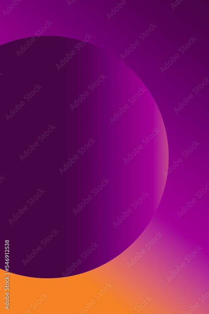 orange and purple modern geometric gradient background with circle and blank space