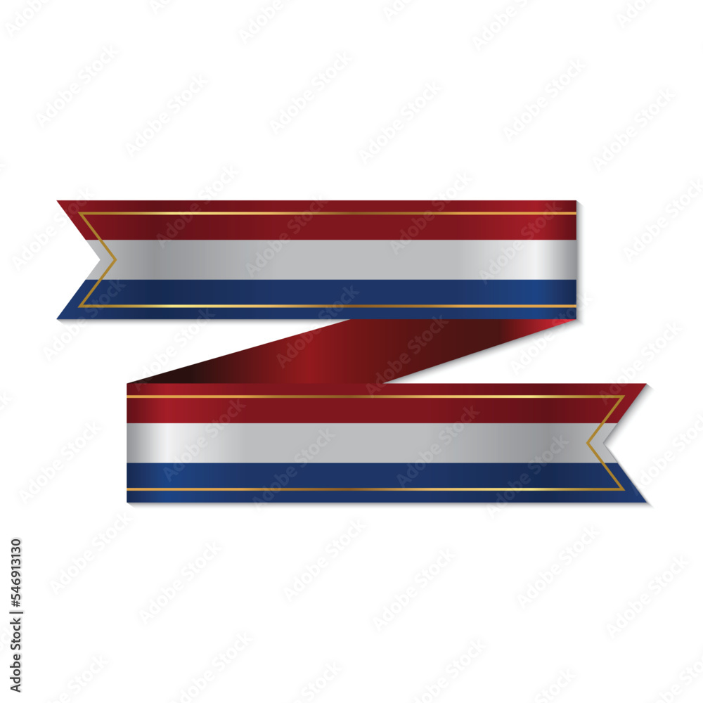 Fototapeta premium Made in Netherlands, badge or label with flag isolated on white background. Vector illustration.