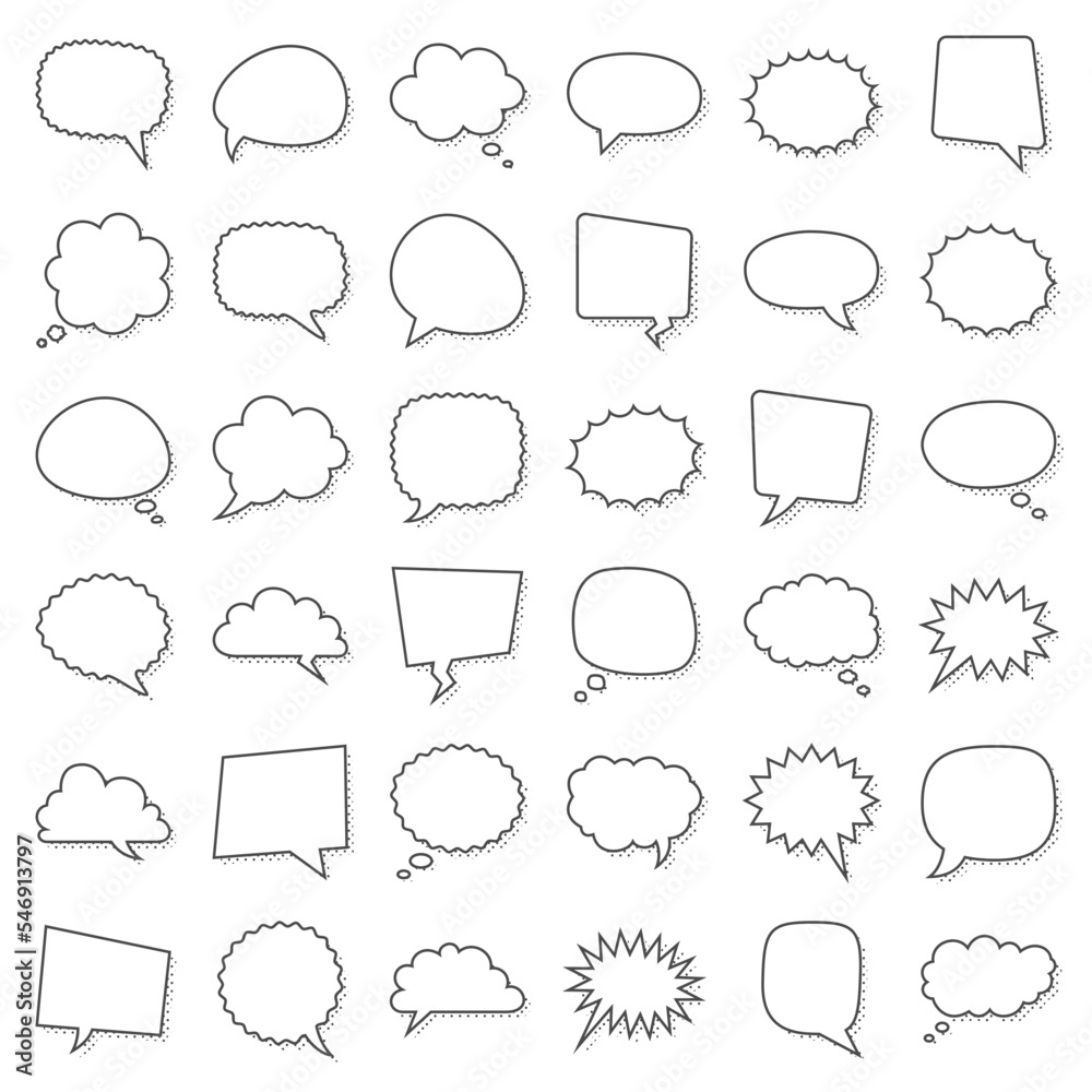 Set of speech bubbles