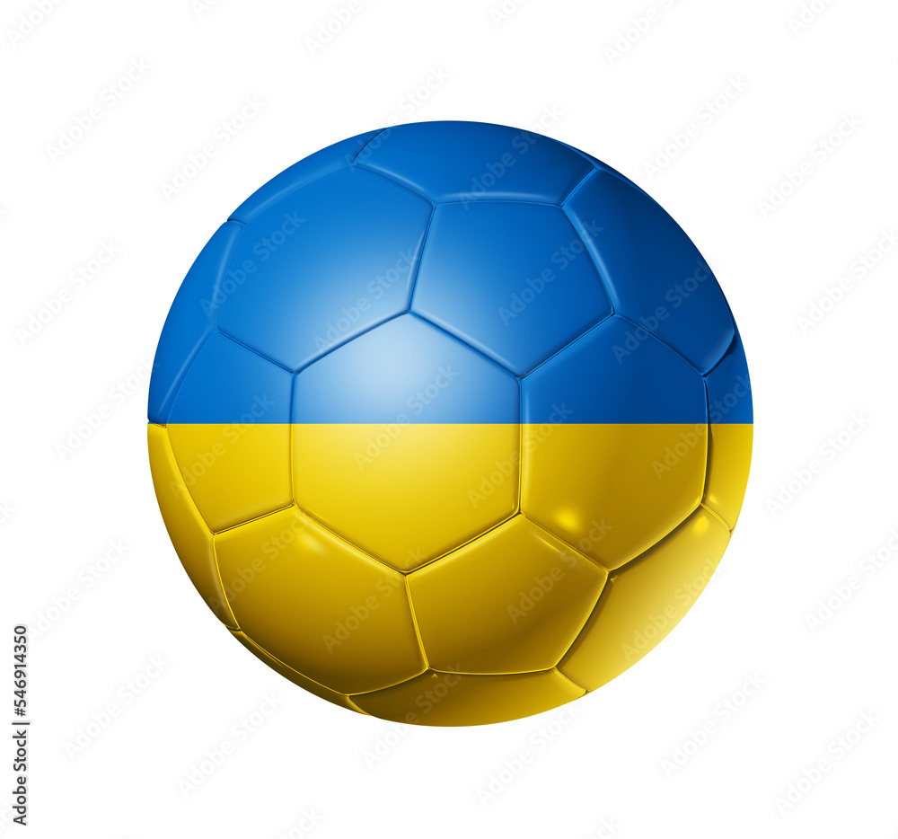 Soccer football ball with Ukraine flag Soccer football ball with Ukraine flag