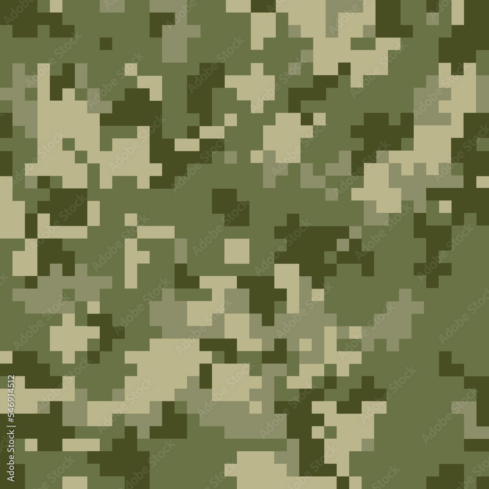 Pixel seamless military pattern texture. Ukraine camouflage MM 14. Abstract masking design for army or hunting. Vector ornament illustration Pixel seamless military pattern texture. Ukraine camouflage MM 14. Abstract masking design for army or hunting. Vector ornament illustration