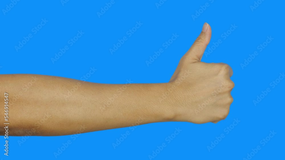 Male hand showing thumbs up signifying excellent