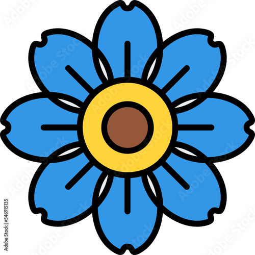 Alpine forget me not Flower Icon