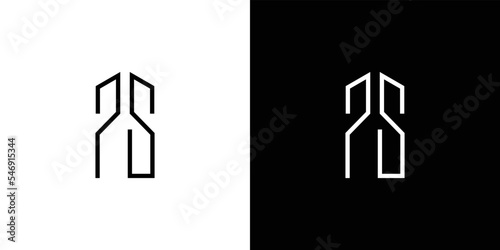 Unique and modern PS logo design