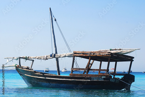 Fisherman Boat  Nungwi Village. Zanzibar Island  Tanzania. Nungwi is traditionally the centre of Zanzibar s dhow-building industry