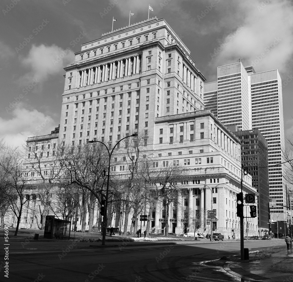 Sunlife building in Montreal canada.The Sun Life Building is an historic office building at 1155 Metcalfe Street. 