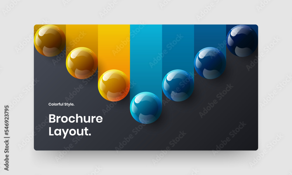 Premium presentation design vector concept. Creative realistic balls brochure layout. Premium presentation design vector concept. Creative realistic balls brochure layout.