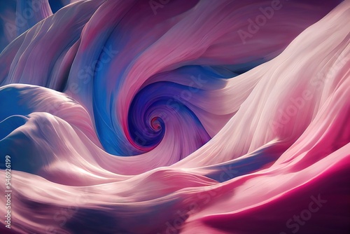 Swirling blue, purple, pink waves, abstract background 