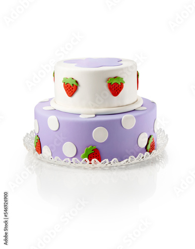 birthday cake isolated on white