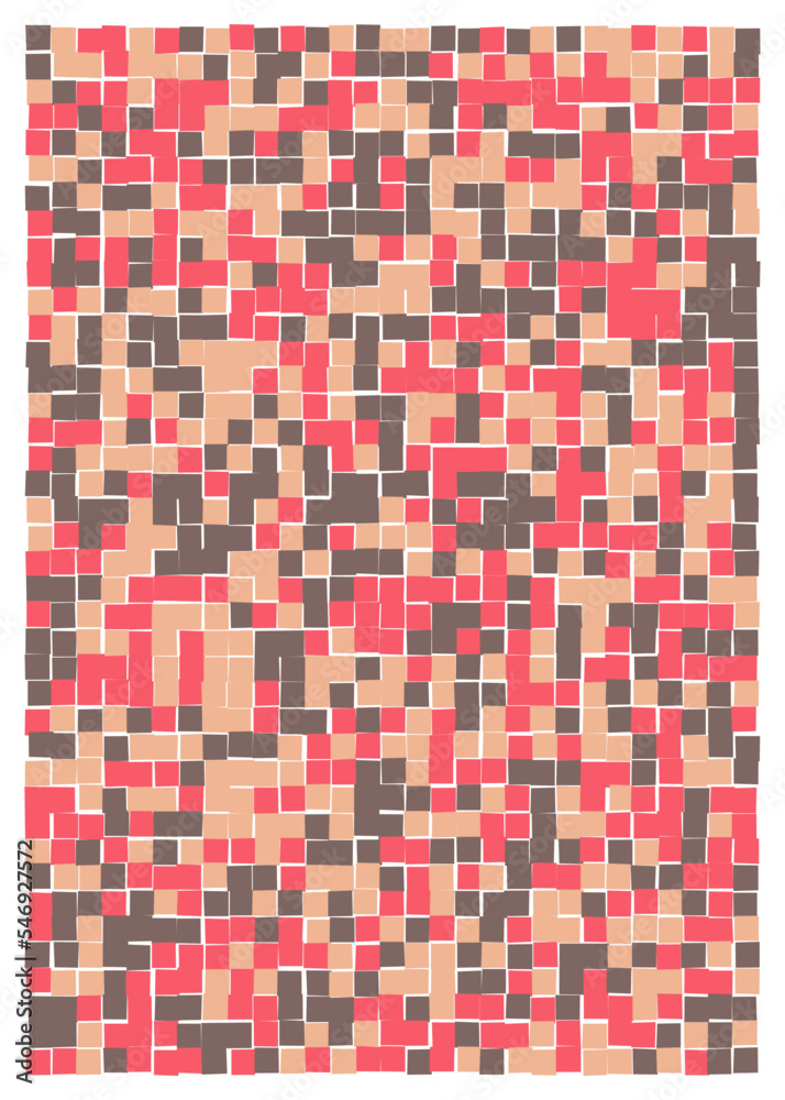 Fototapeta premium Offset Quads generative art background art illustration