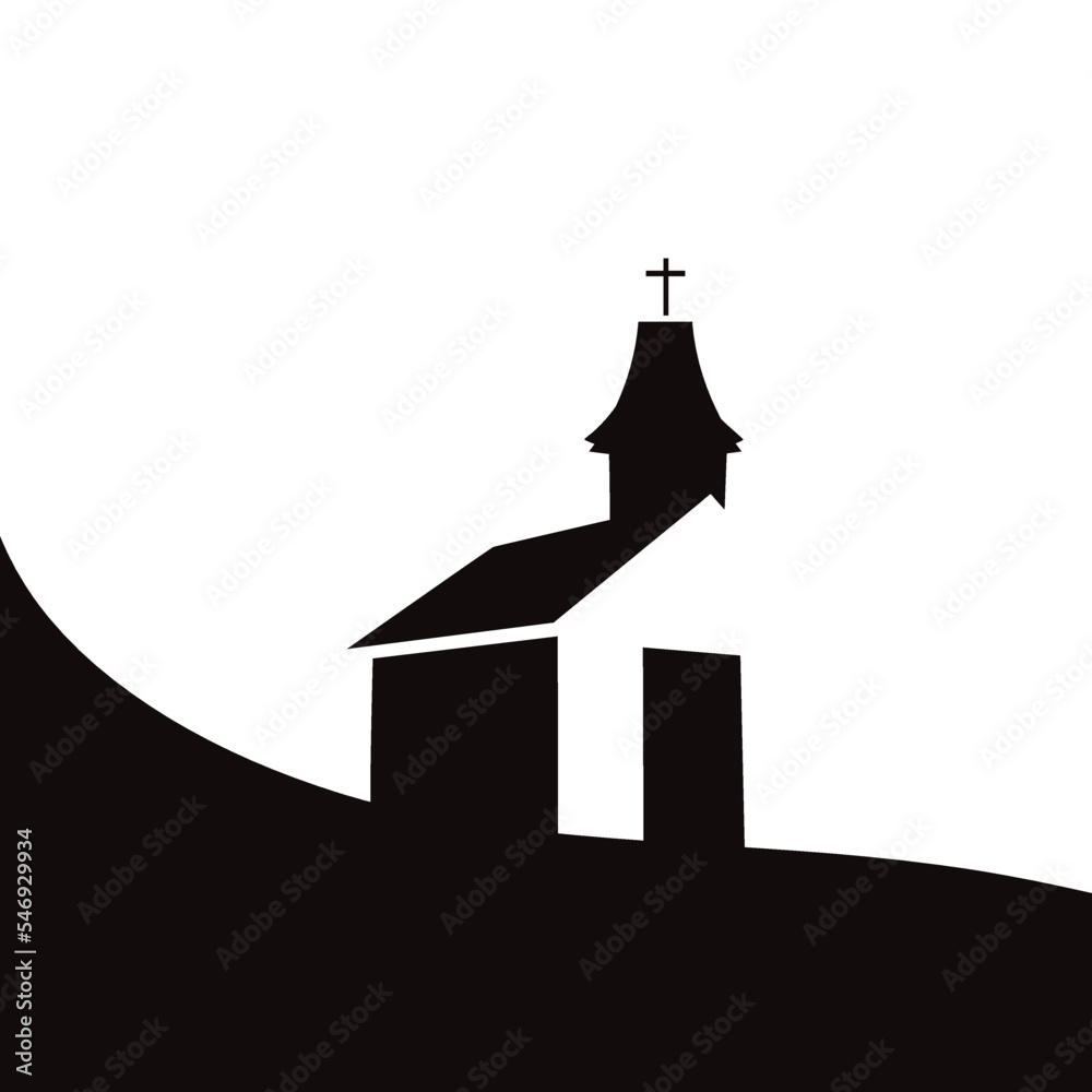 Illustration of church. Christianity.