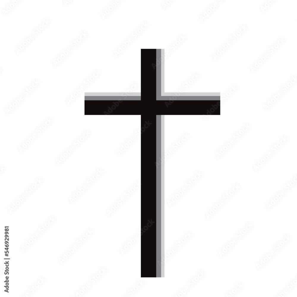 Illustration of cross. Christianity.