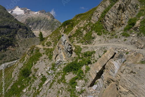 Hiking around Mont Blanc, Alpine landscape