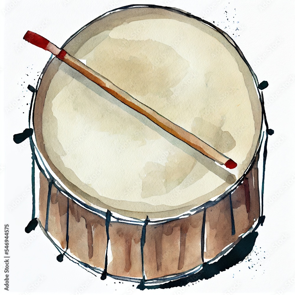 Water color painting of a drum, alphabet image d
Water color painting of a drum, alphabet image d