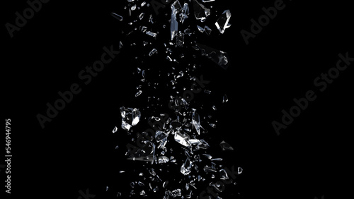 Glass Breaked with shatter and debris include black and white alpha matte. Footage element for film ads and movie.Easy to use just drop on your footage
