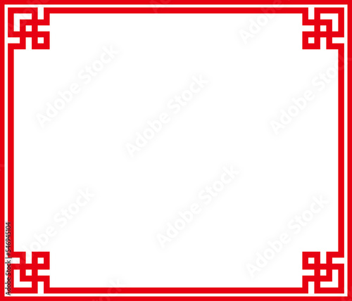 Chinese frame element for traditional design concept.