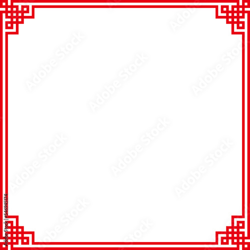 Chinese frame element for traditional design concept.