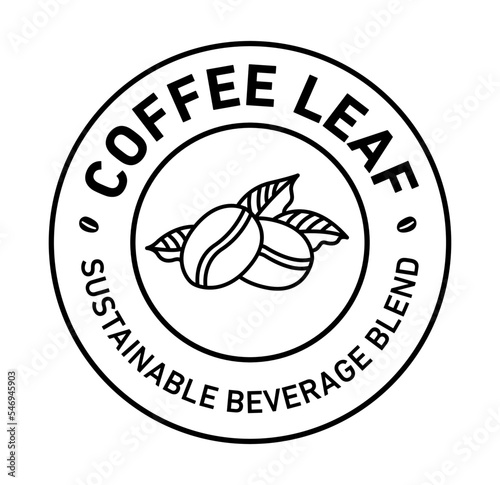 Coffe Logo vector design. Coffee shop logo design. Coffee beans logo. Coffee stamp design. Vintage stamp design. Coffee leaf logo label.
