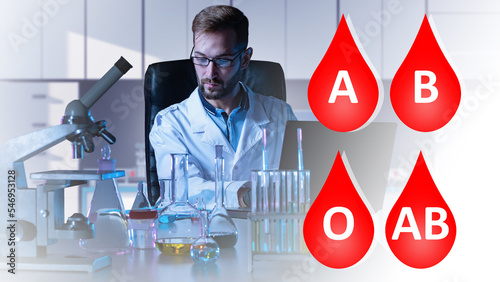 Blood test in laboratory. M...