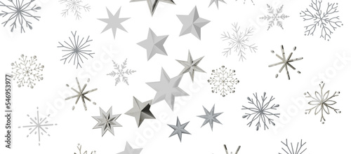 The winter background  falling snowflakes