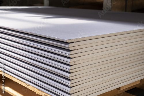 Canvas-taulu The stack of Special gypsum board with enhanced sound insulation Plasterboard