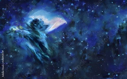 Abstract art with splashes of multicolor paint, as a fun, creative & inspirational background texture.