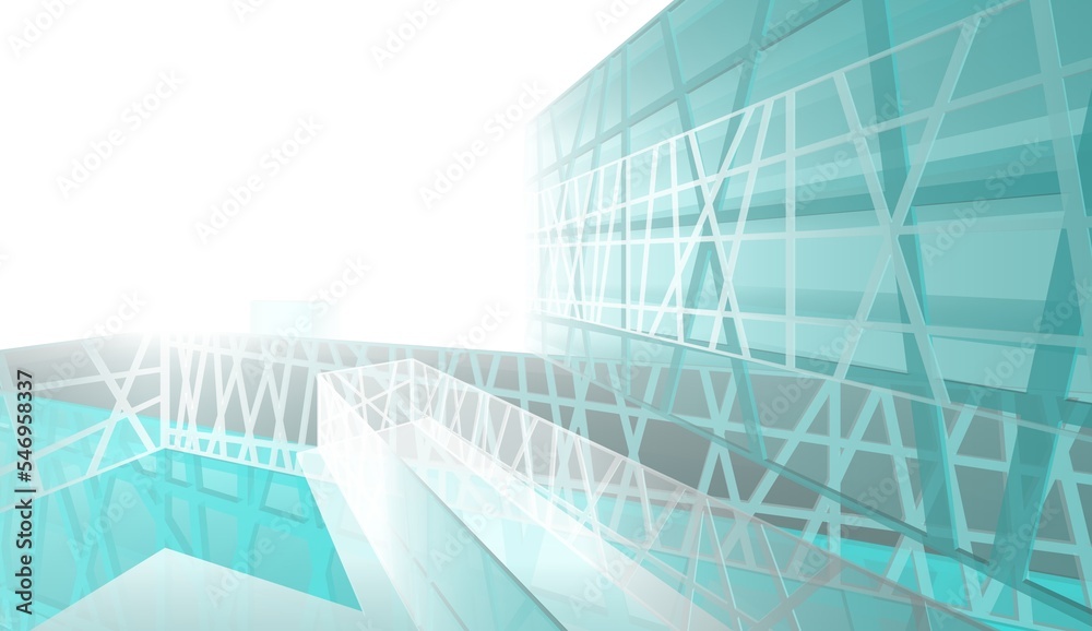 Abstract modern architecture background 3d illustration Abstract modern architecture background 3d illustration