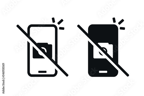 No photo. Taking photos prohibited. Illustration vector