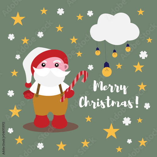 Merry Christmas Post Card Santa Clause