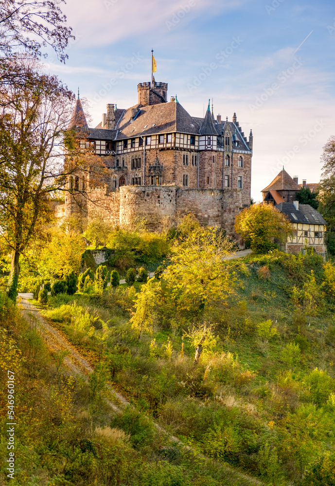 Witzenhausen, Hessen, Germany. Historical Castle Berlepsch on an autumn day.