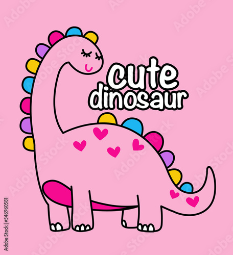 colorful cute dinosaur